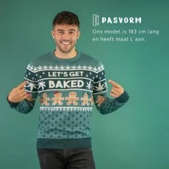 JAP Christmas JAP Foute Kersttrui - Let's Get Baked - Kerstcadeau Volwassenen - Dames En Heren - Kerst - 4XL - Groen -Duurzamer-speelgoed Winkel 550x550 794