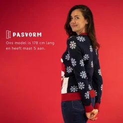 JAP Christmas JAP Foute Kersttrui - Santastring - Kerstcadeau Volwassenen - Dames En Heren - Kerst - L - Blauw -Duurzamer-speelgoed Winkel 550x550 812