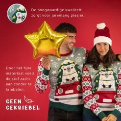 JAP Christmas JAP Foute Kersttrui - Driving Home For Christmas - Kerstcadeau Volwassenen - Dames En Heren - Kerst - S - Blauw -Duurzamer-speelgoed Winkel 550x550 828