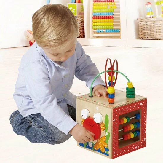 Hape Speelkubus Met Kralenspiraal 2 Hape Speelkubus Met Kralenspiraal - Afbeelding 2