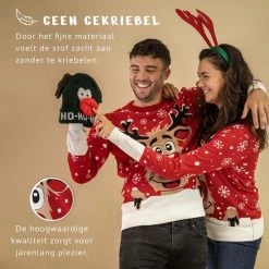JAP Christmas JAP Foute Kersttrui - Rudolf Het Rendier - Kerstcadeau - Voor Kinderen - Kerst - 4/5 Jaar - Rood -Duurzamer-speelgoed Winkel 550x550 92