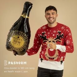 JAP Christmas JAP Foute Kersttrui - Rudolf Het Rendier - Kerstcadeau - Voor Kinderen - Kerst - 4/5 Jaar - Rood -Duurzamer-speelgoed Winkel 550x550 94