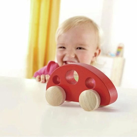 Hape | Houten Mini Bus - Rood 3 Hape | Houten Mini Bus - Rood - Afbeelding 3