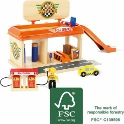 Small Foot Company Small Foot - Auto Repair Shop With Petrol Station -Duurzamer-speelgoed Winkel 550x561 3