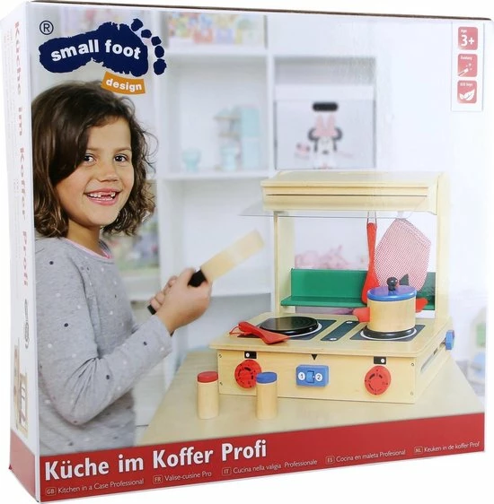 Small Foot Company Base Toys Houten Kinderkeuken In Een Koffer Professional 4 Small Foot Company Base Toys Houten Kinderkeuken In Een Koffer Professional - Afbeelding 4