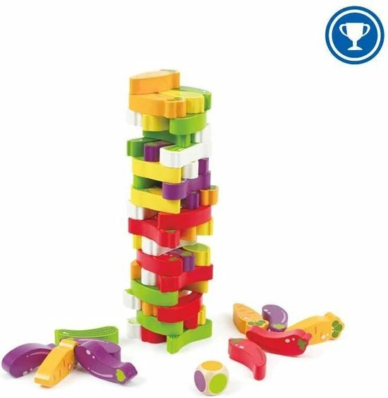 Hape Evenwichtsspel Stacking Veggie 55-delig 5 Hape Evenwichtsspel Stacking Veggie 55-delig - Afbeelding 5