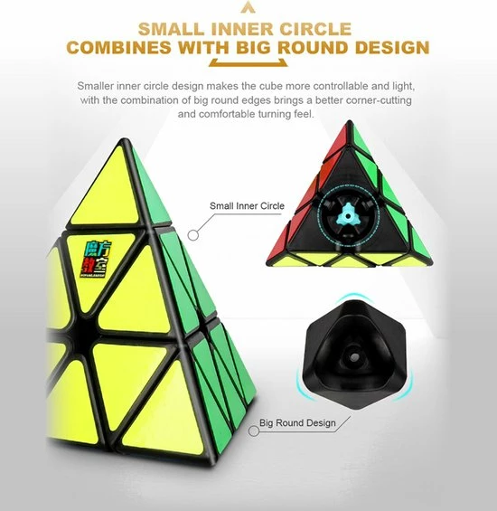 Moyu Meilong Pyraminx -ZWART 7 Moyu Meilong Pyraminx -ZWART - Afbeelding 7