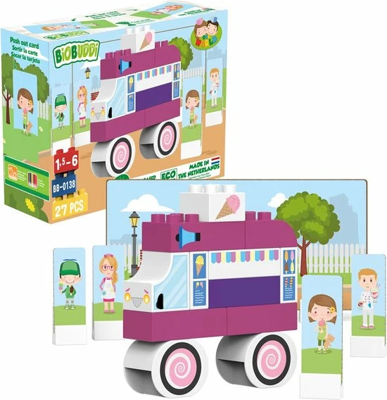 BiOBUDDi Plantaardig Bouwspeelgoed IJscokar - 27-delig 7 BiOBUDDi Plantaardig Bouwspeelgoed IJscokar - 27-delig - Afbeelding 7