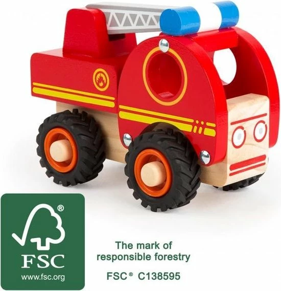 Small Foot Company Small Foot Brandweervoertuig Rood 13 X 7 X 10 Cm 13 Small Foot Company Small Foot Brandweervoertuig Rood 13 X 7 X 10 Cm - Afbeelding 13