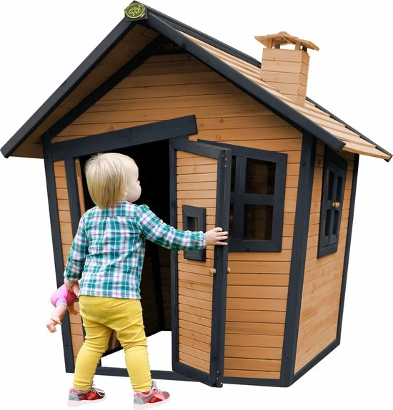 AXI Alice Speelhuis In Bruin/Antraciet - FSC Hout - Speelhuisje Voor De Tuin / Buiten - Tuinhuisje Voor Kinderen - 10 Jaar Garantie! 5 AXI Alice Speelhuis In Bruin/Antraciet - FSC Hout - Speelhuisje Voor De Tuin / Buiten - Tuinhuisje Voor Kinderen - 10 Jaar Garantie! - Afbeelding 5
