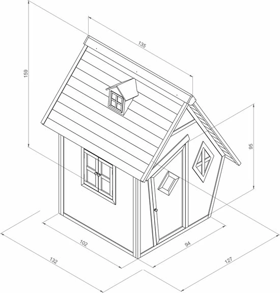 AXI Cabin Speelhuis In Grijs/Wit - Speelhuisje Voor De Tuin / Buiten - FSC Hout - Tuinhuisje Voor Kinderen - 10 Jaar Garantie 6 AXI Cabin Speelhuis In Grijs/Wit - Speelhuisje Voor De Tuin / Buiten - FSC Hout - Tuinhuisje Voor Kinderen - 10 Jaar Garantie - Afbeelding 6