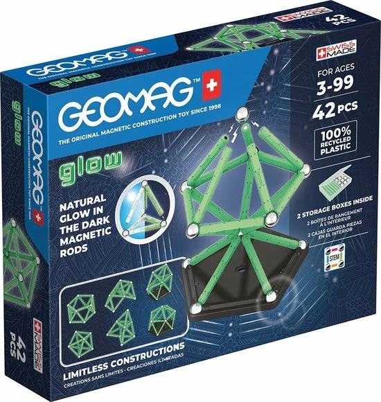 Geomag Glow Set Recycled - 42-delig 1 Geomag Glow Set Recycled - 42-delig