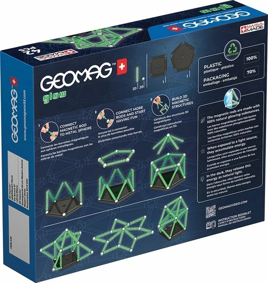 Geomag Glow Set Recycled - 42-delig 2 Geomag Glow Set Recycled - 42-delig - Afbeelding 2