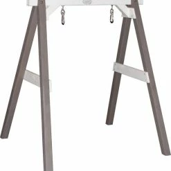 AXI Baby Schommel In Grijs/Wit Met Zitje In Grijs/Wit - FSC Hout - Babyschommel Voor Kindjes Van 9-36 Maanden - Met 4 Grondankers -Duurzamer-speelgoed Winkel 550x581 2