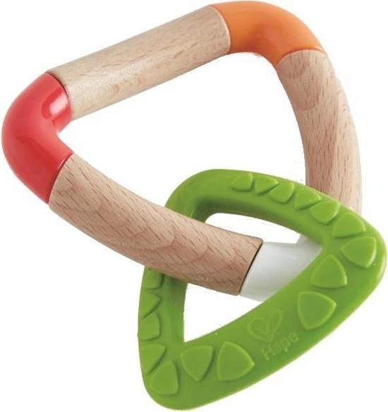 Hape Bijtdriehoek Met Handvat 10 Cm 1 Hape Bijtdriehoek Met Handvat 10 Cm