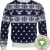Jule Sweaters Foute Kersttrui Dames & Heren - Christmas Sweater "Klassiek Blauw" - 100% Biologisch Katoen - Kerst Trui Mannen & Vrouwen Maat S