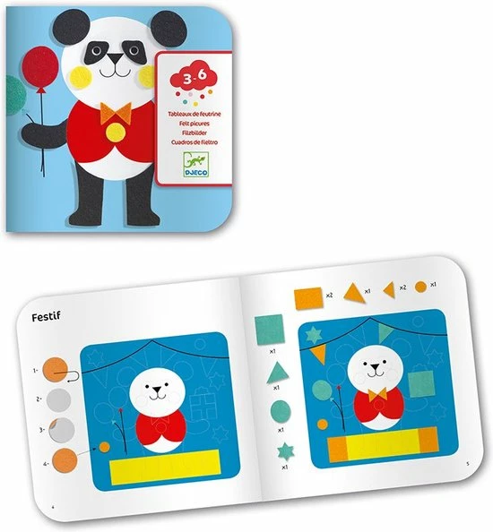 Djeco Viltschilderijen Zachte Beesten 3 Djeco Viltschilderijen Zachte Beesten - Afbeelding 3