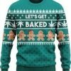 JAP Christmas JAP Foute Kersttrui - Let's Get Baked - Kerstcadeau Volwassenen - Dames En Heren - Kerst - S - Groen