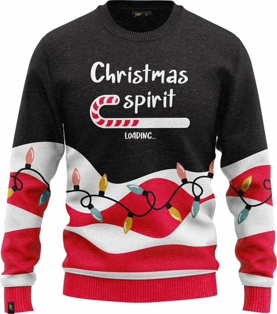 JAP Christmas JAP Foute Kersttrui - Christmas Spirit - Kerstcadeau Volwassenen - Dames En Heren - Kerst - 3XL - Zwart 1 JAP Christmas JAP Foute Kersttrui - Christmas Spirit - Kerstcadeau Volwassenen - Dames En Heren - Kerst - 3XL - Zwart