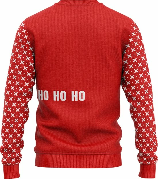 JAP Christmas JAP Foute Kersttrui - Santa Ho Ho Ho - Kerstcadeau Volwassenen - Dames En Heren - Kerst - 4XL - Rood 2 JAP Christmas JAP Foute Kersttrui - Santa Ho Ho Ho - Kerstcadeau Volwassenen - Dames En Heren - Kerst - 4XL - Rood - Afbeelding 2