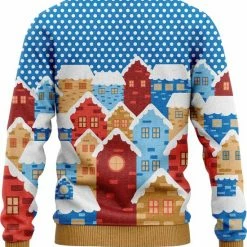 JAP Christmas JAP Foute Kersttrui - Christmas Eve - Kerstcadeau Volwassenen - Dames En Heren - M - Blauw -Duurzamer-speelgoed Winkel 550x625 7