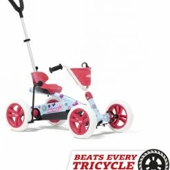 BERG Buzzy Bloom Skelter - Blauw/Roze - 2 Tot 5 Jaar - Incl. Duwstang