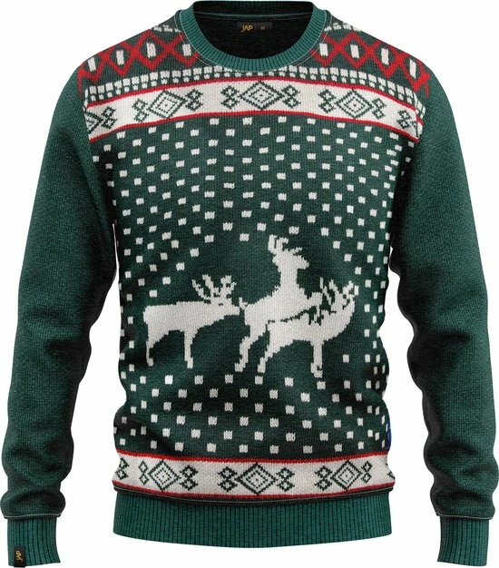 JAP Christmas JAP Foute Kersttrui - Rendier Trio - Kerstcadeau Volwassenen - Dames En Heren - Kerst - 2XL - Blauw 1 JAP Christmas JAP Foute Kersttrui - Rendier Trio - Kerstcadeau Volwassenen - Dames En Heren - Kerst - 2XL - Blauw