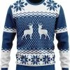 JAP Christmas JAP Foute Kersttrui - Classic One - Kerstcadeau Volwassenen - Dames En Heren - Kerst - 3XL - Blauw