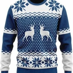 JAP Christmas JAP Foute Kersttrui - Classic One - Kerstcadeau Volwassenen - Dames En Heren - Kerst - 3XL - Blauw