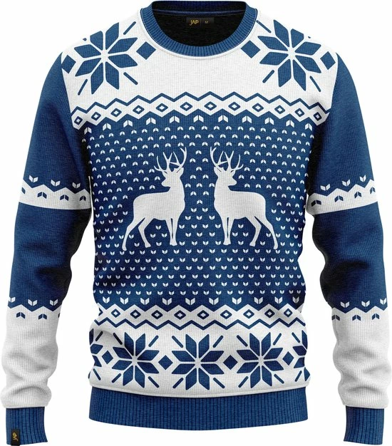 JAP Christmas JAP Foute Kersttrui - Classic One - Kerstcadeau Volwassenen - Dames En Heren - Kerst - 3XL - Blauw 1 JAP Christmas JAP Foute Kersttrui - Classic One - Kerstcadeau Volwassenen - Dames En Heren - Kerst - 3XL - Blauw