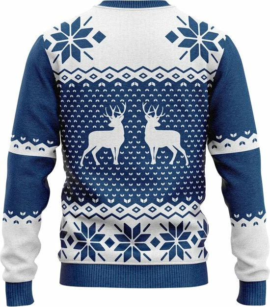 JAP Christmas JAP Foute Kersttrui - Classic One - Kerstcadeau Volwassenen - Dames En Heren - Kerst - 3XL - Blauw 2 JAP Christmas JAP Foute Kersttrui - Classic One - Kerstcadeau Volwassenen - Dames En Heren - Kerst - 3XL - Blauw - Afbeelding 2