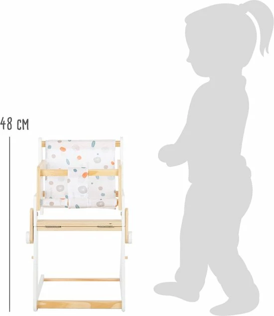 Merkloos Poppenstoel ''Little Button'' - Houten Speelgoed Vanaf 3 Jaar 4 Merkloos Poppenstoel ''Little Button'' - Houten Speelgoed Vanaf 3 Jaar - Afbeelding 4