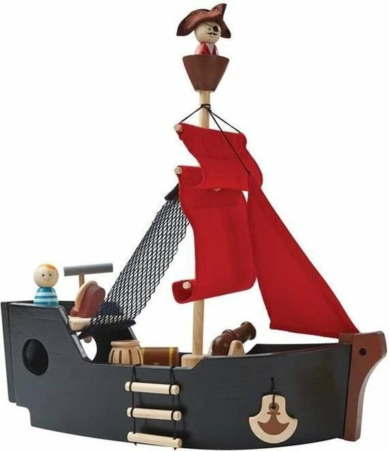 Plantoys Plan Toys Piratenboot - Houten Speelboot - Duurzaam Speelgoed 1 Plantoys Plan Toys Piratenboot - Houten Speelboot - Duurzaam Speelgoed