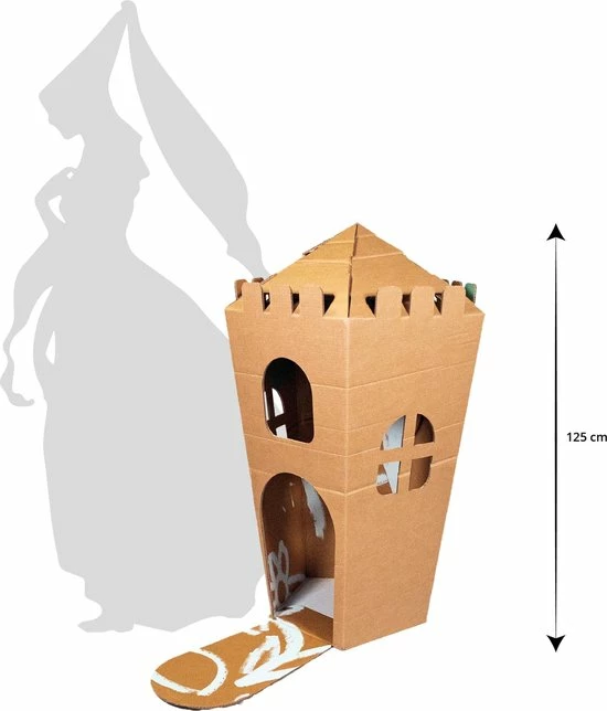 Kartonnen Speel Kasteel - Speelhuisje - Sinterklaas Cadeau - Hobbykarton - KarTent 11 Kartonnen Speel Kasteel - Speelhuisje - Sinterklaas Cadeau - Hobbykarton - KarTent - Afbeelding 11