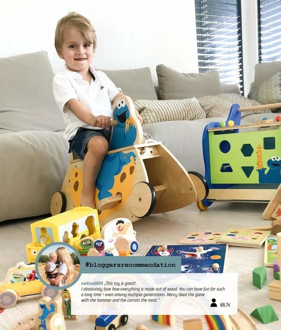 Small Foot Company Small Foot - Houten Hamerbank 'Sesamstraat' 4 Small Foot Company Small Foot - Houten Hamerbank 'Sesamstraat' - Afbeelding 4