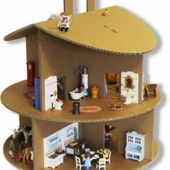 Kartonnen Poppenhuis Rond - Cadeau Van Duurzaam Karton - Hobbykarton - KarTent -Duurzamer-speelgoed Winkel 550x661 2