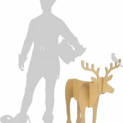 Set Van 2 Kartonnen Rendieren Voor Arrenslee - Kerstdecoratie - Cadeau Van Duurzaam Karton - Hobbykarton - KarTent -Duurzamer-speelgoed Winkel 550x673 2