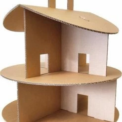 Kartonnen Poppenhuis Rond - Cadeau Van Duurzaam Karton - Hobbykarton - KarTent -Duurzamer-speelgoed Winkel 550x678 2