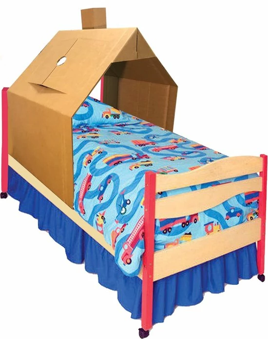 Kartonnen Kinderbed Huis - Speelhuisje - Sinterklaas Cadeau - Hobbykarton - KarTent 1 Kartonnen Kinderbed Huis - Speelhuisje - Sinterklaas Cadeau - Hobbykarton - KarTent