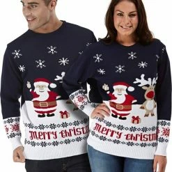 Jule Sweaters Foute Kersttrui Dames & Heren - Christmas Sweater "Cadeau Van Rudolf & De Kerstman" - 100% Biologisch Katoen - Kerst Trui Mannen & Vrouwen Maat S -Duurzamer-speelgoed Winkel 550x710 6