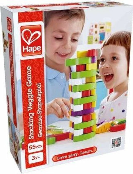 Hape Evenwichtsspel Stacking Veggie 55-delig 3 Hape Evenwichtsspel Stacking Veggie 55-delig - Afbeelding 3