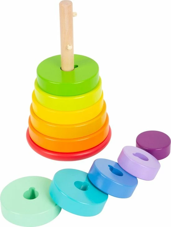 Small Foot Company Small Foot - Stacking Tower Shape-Fitting Rainbow 3 Small Foot Company Small Foot - Stacking Tower Shape-Fitting Rainbow - Afbeelding 3