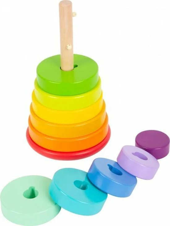 Small Foot Company Small Foot - Stacking Tower Shape-Fitting Rainbow 2 Small Foot Company Small Foot - Stacking Tower Shape-Fitting Rainbow - Afbeelding 2