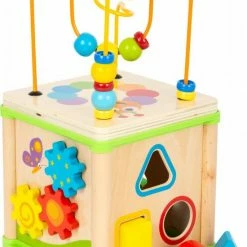Small Foot Company Houten Speelgoed - Kralenspiraal - Small Foot Training Kubus Met Loop Insecten Hout -Duurzamer-speelgoed Winkel 550x759 1