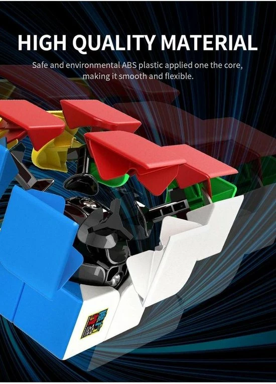 2x2 Speed Cube Zwart - Draai Kubus Puzzel - Magic Cube - Moyu Meilong 4 2x2 Speed Cube Zwart - Draai Kubus Puzzel - Magic Cube - Moyu Meilong - Afbeelding 4