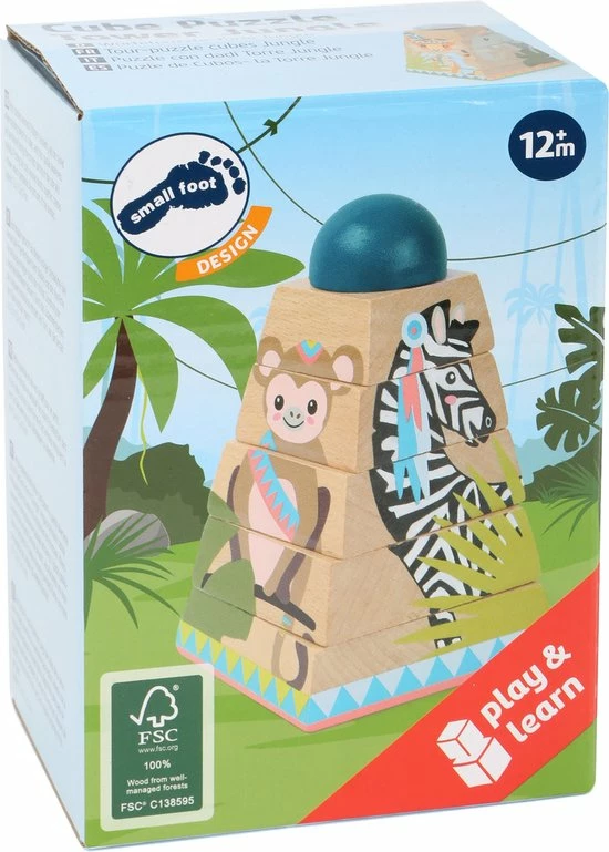 Small Foot Company Small Foot - Stacking Tower "Jungle" 5 Small Foot Company Small Foot - Stacking Tower "Jungle" - Afbeelding 5