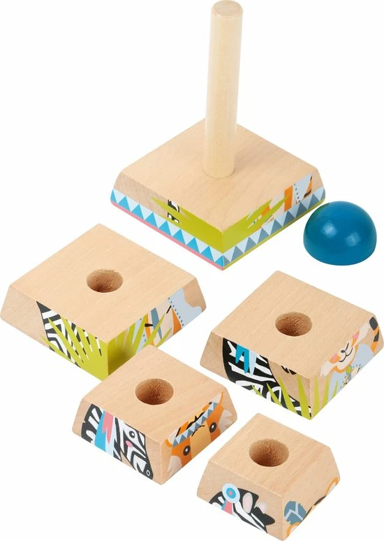 Small Foot Company Small Foot - Stacking Tower "Jungle" 3 Small Foot Company Small Foot - Stacking Tower "Jungle" - Afbeelding 3
