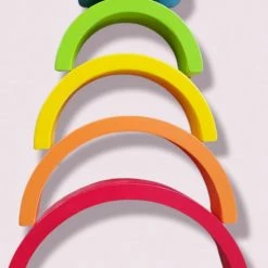 Small Foot Company Small Foot - Wooden Building Blocks Rainbow -Duurzamer-speelgoed Winkel 550x794 2