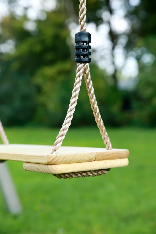 AXI Houten Schommelzitje - Schommel Met Ophangringen En Stelachten In Gegalvaniseerd Staal 6 AXI Houten Schommelzitje - Schommel Met Ophangringen En Stelachten In Gegalvaniseerd Staal - Afbeelding 6