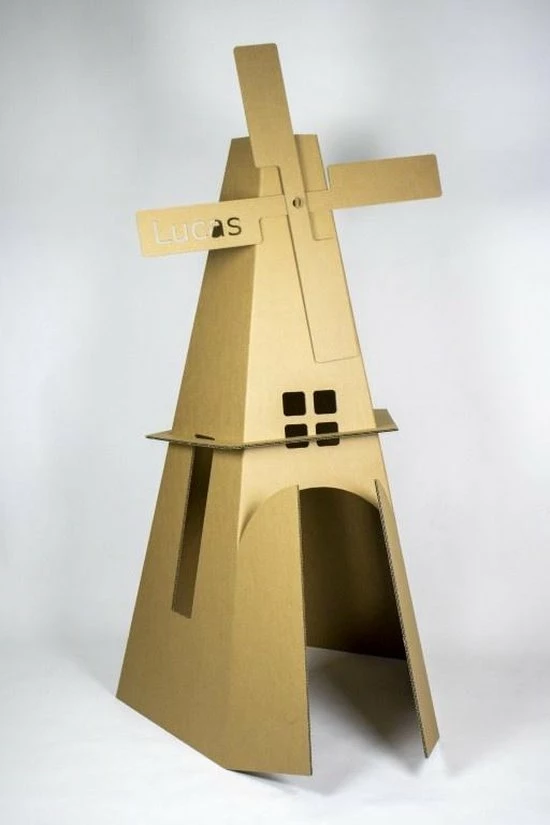 Kartonnen Windmolen - Cadeau Van Duurzaam Karton - Hobbykarton - KarTent 11 Kartonnen Windmolen - Cadeau Van Duurzaam Karton - Hobbykarton - KarTent - Afbeelding 11